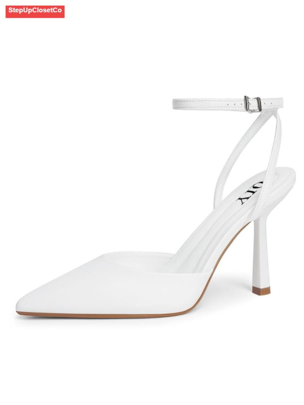 Closed Toe Heels Women Pumps Stiletto Slingback Ankle Strap Wedding Bridal